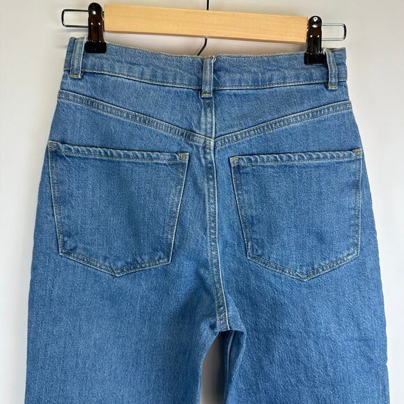 Asos High Rise Medium Wash Straight Leg Jeans Womens Size 26/32 Denim - Picture 9 of 12